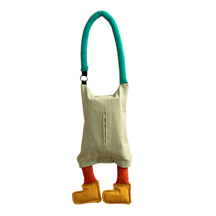 Schultertasche mit spielerischem Plüsch-Anhänger und gepolstertem Tragegriff