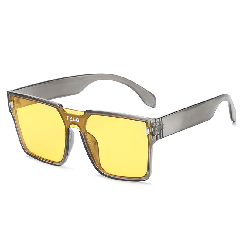 Damen modische quadratische Sonnenbrille mit robustem Kunststoffrahmen Karnz