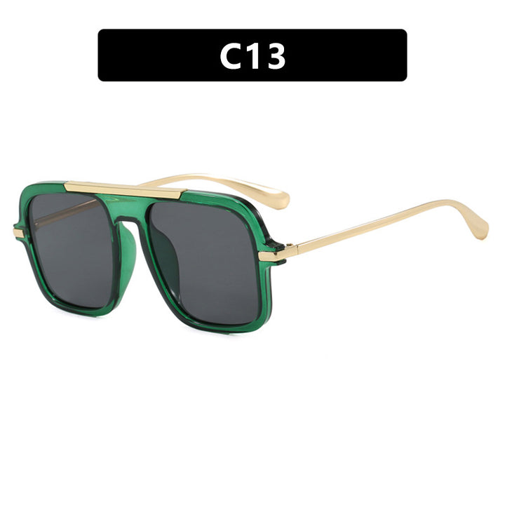 Damen quadratische Designer-Sonnenbrille mit goldenen Akzenten und schützendem UV-Filter Karnz