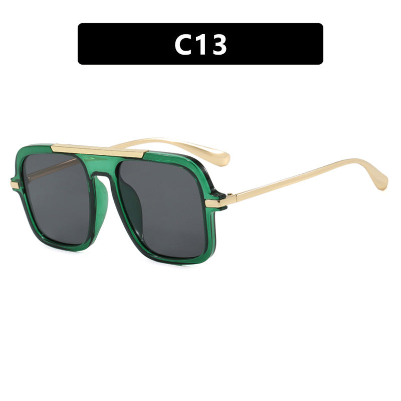 Damen quadratische Sonnenbrille mit luxuriösem Metallrahmen und robusten Gläsern Karnz