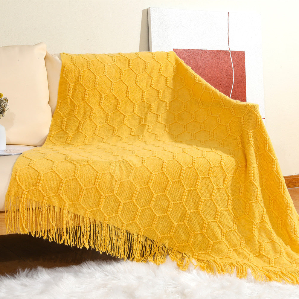 Dekorative Strickwurfdecke