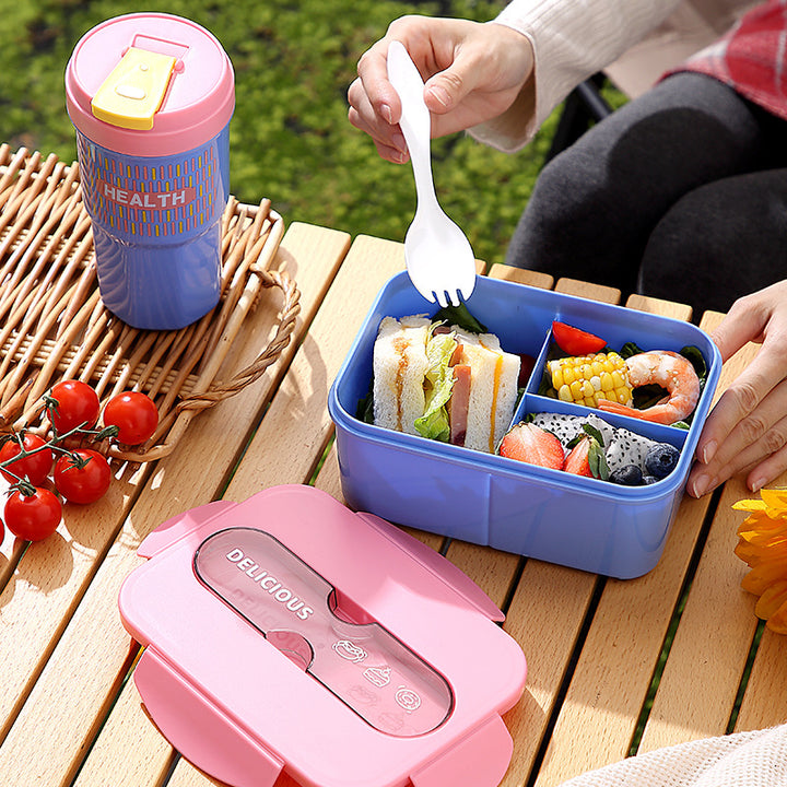 Mehrfachfach-Bento-Box zur Lebensmittelaufbewahrung mit luftdichtem Deckel