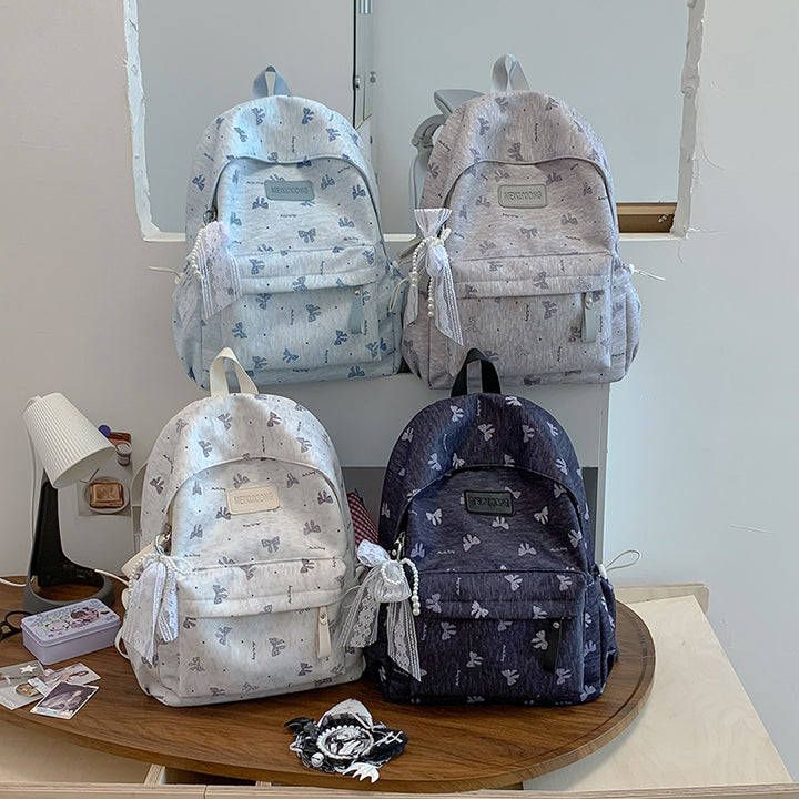 Stylische Schmetterlingsdruck Rucksack Karnz