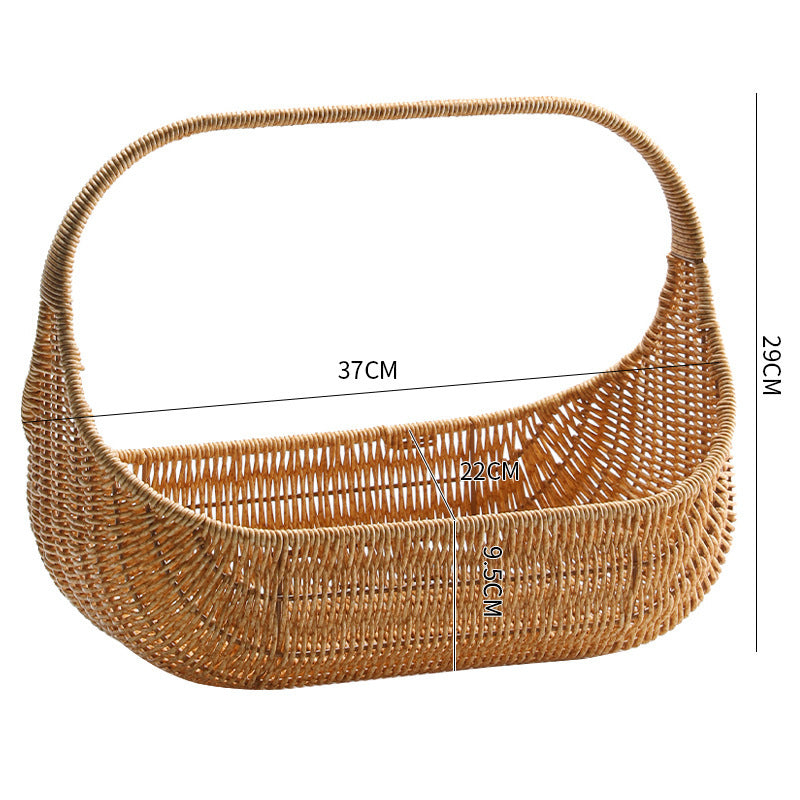 Handgefertigter Rattan Aufbewahrungskorb Karnz