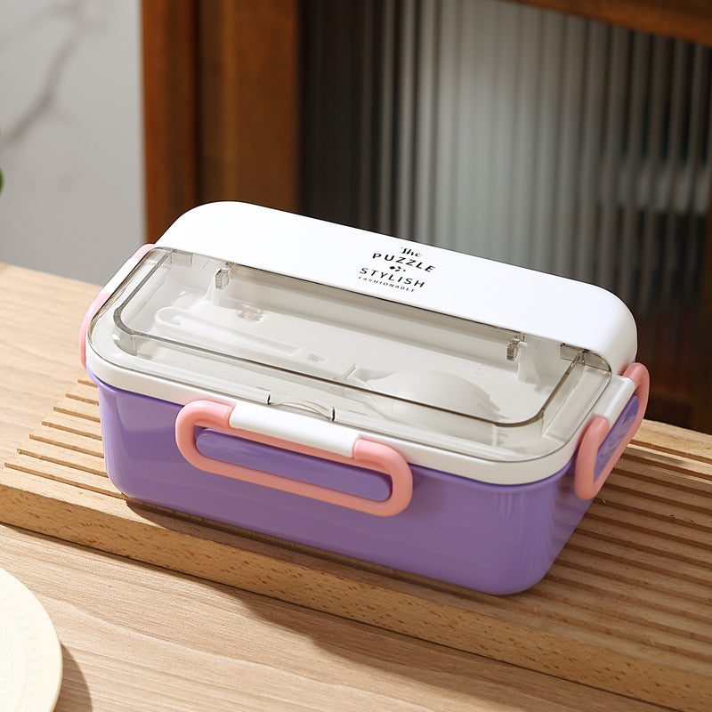 Mehrfach-Compartments Lunch Box mit integriertem Besteckset