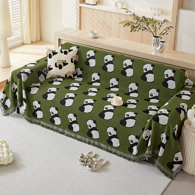 Gemütliche Panda-Muster-Wurfdecke