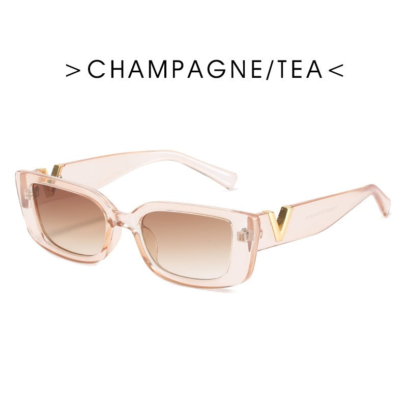 Retro-inspirierte geometrische Rahmen-Sonnenbrille Karnz