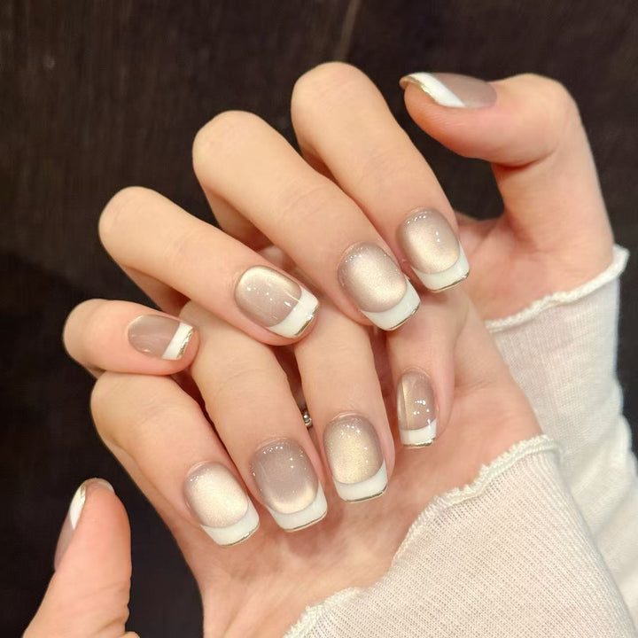 Elegantes Ombre Press-On Nagelkunst Set
