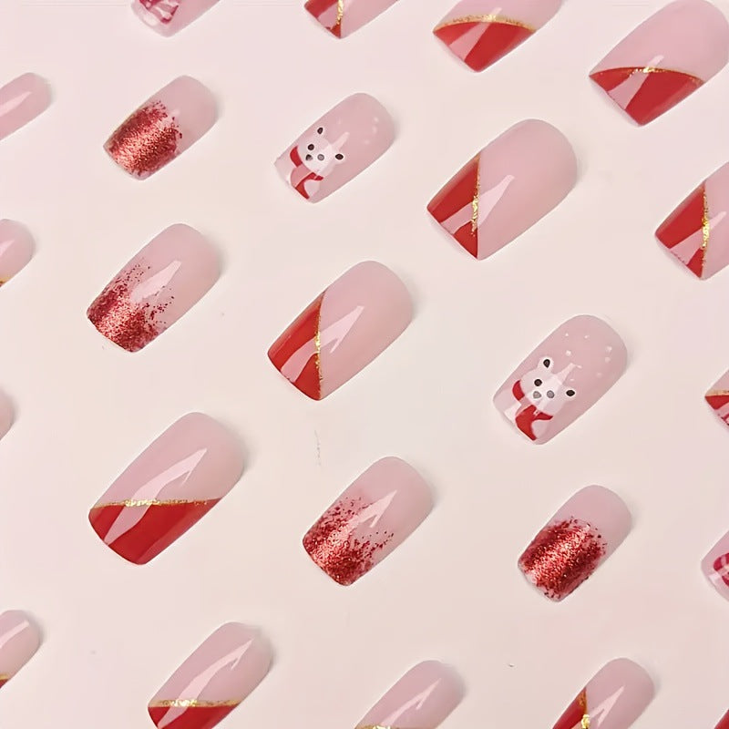 Festliche Winter-Themen-Nagelkunst
