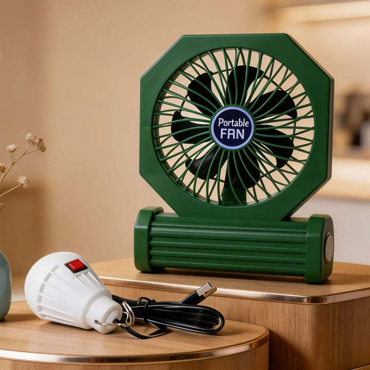 Damen tragbarer Tischventilator mit USB-Anschluss und schwenkbarem Kopf Karnz