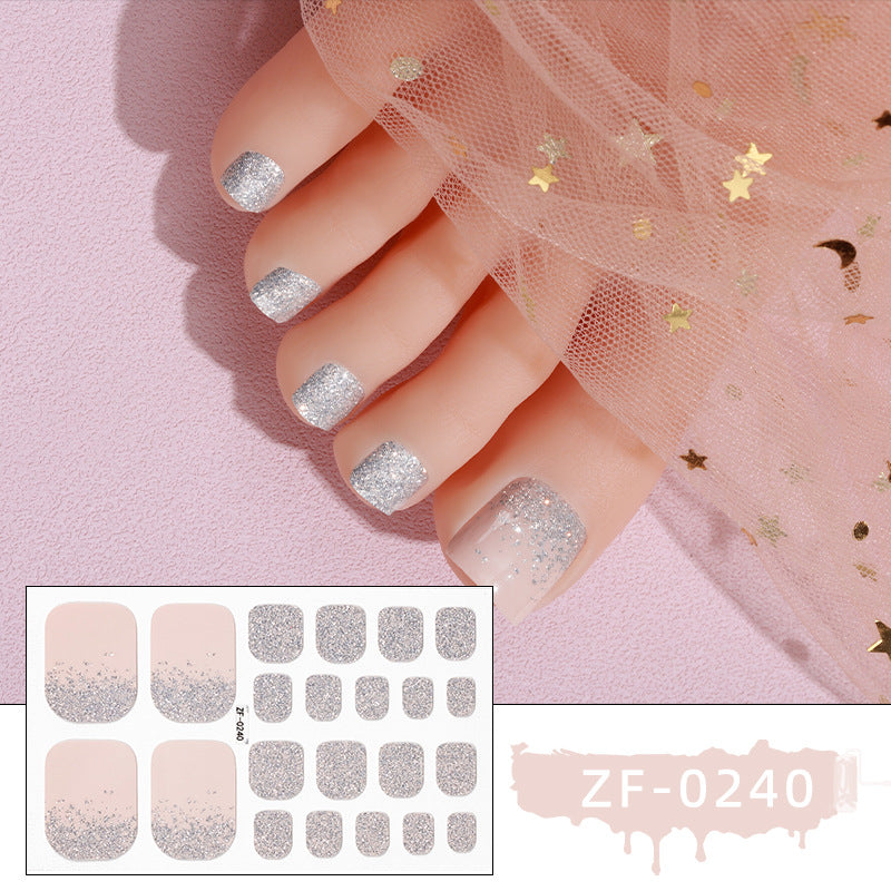 Glänzende Gel-Zehennagel-Wraps