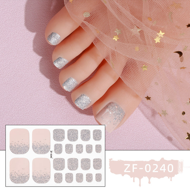 Glänzende Gel-Zehennagel-Wraps