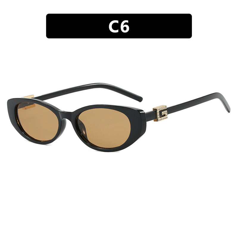 Damen cat-eye Sonnenbrille mit elegantem Metallrahmen und schützendem UV-Filter Karnz