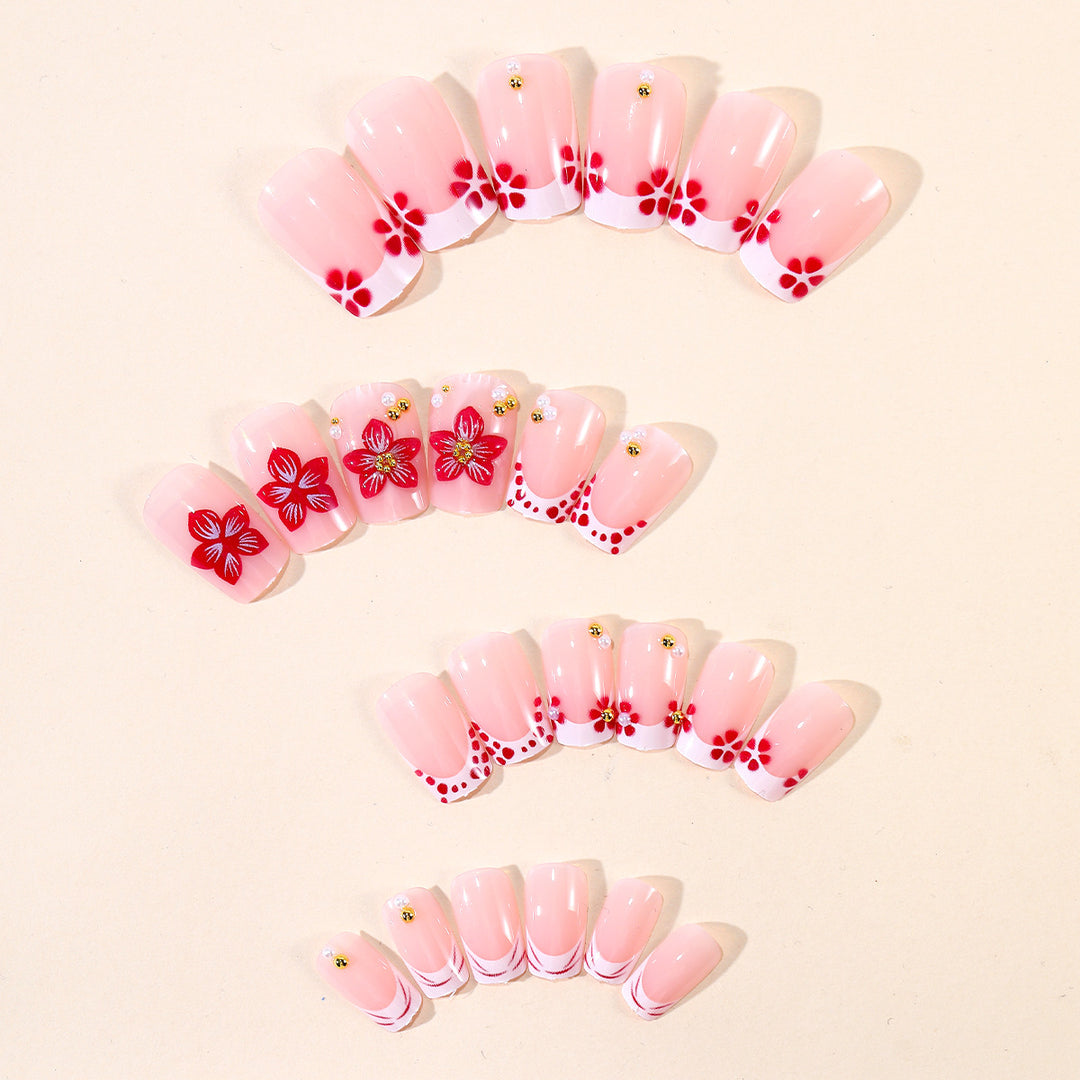 Dekorative Florale Nagel Kunst Extensions Karnz