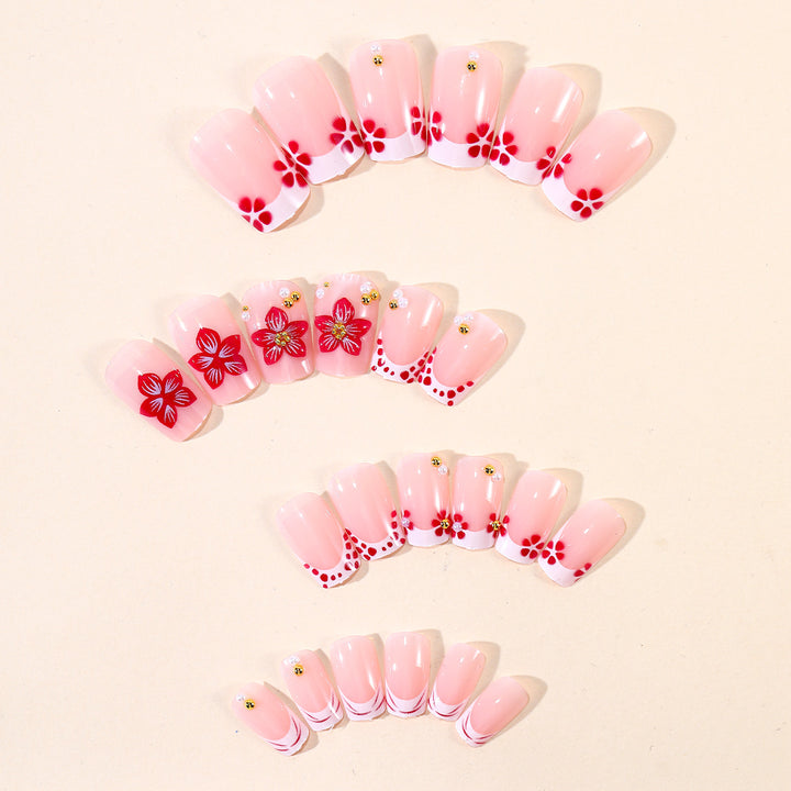 Dekorative Florale Nagel Kunst Extensions Karnz