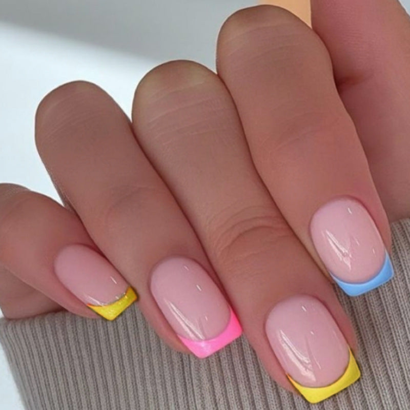 Premium Gradient French Tip Press-On Nail Set Karnz