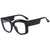 Damen modische Brille mit breitem, quadratischem Rahmen Karnz