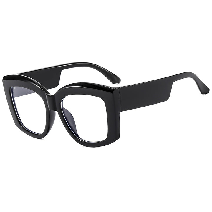 Damen modische Brille mit breitem, quadratischem Rahmen Karnz