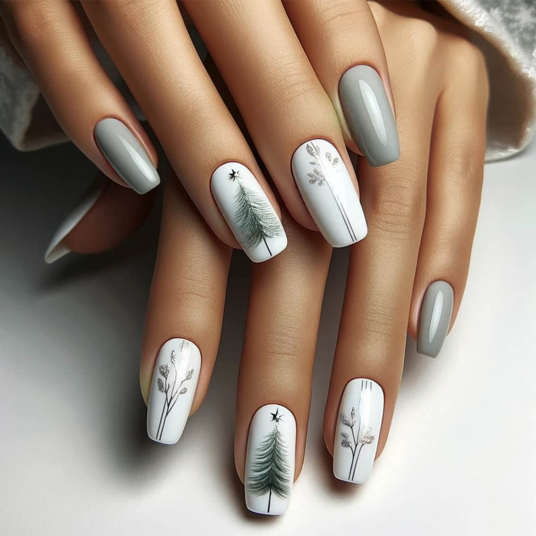 Künstlerische Botanische Press-On Nagelkunst Karnz