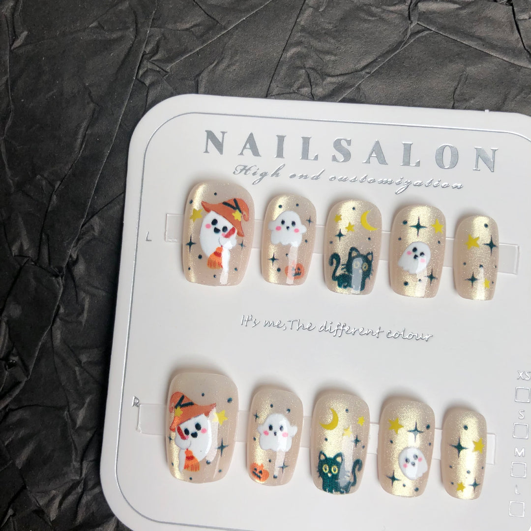 Halloween-Themen Dekorative Press-On Nagel Set