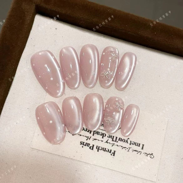 Chic Französische Tip Press-On Nagelset Karnz