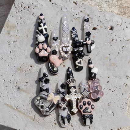 Künstlerisches Gothisches Nagelkunstset