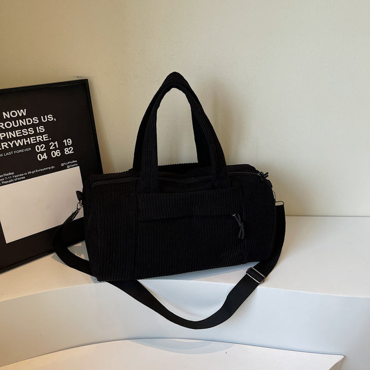 Texturierte Corduroy Reise-Duffel-Tasche Karnz