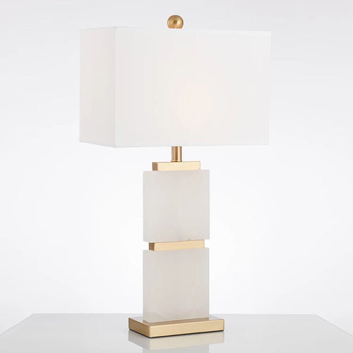 Moderne dekorative Tischlampe mit Marmorfuß und elegantem Schirm