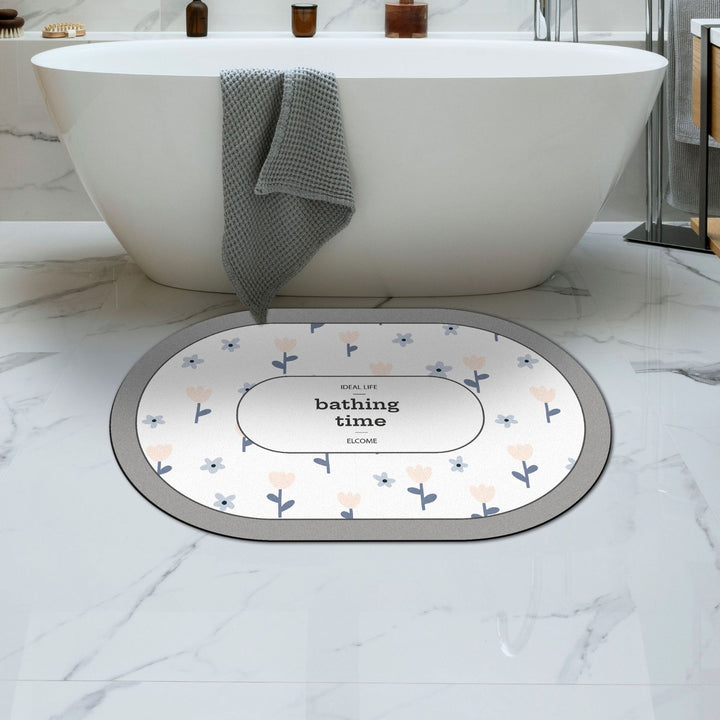 Weicher Floral Badteppich
