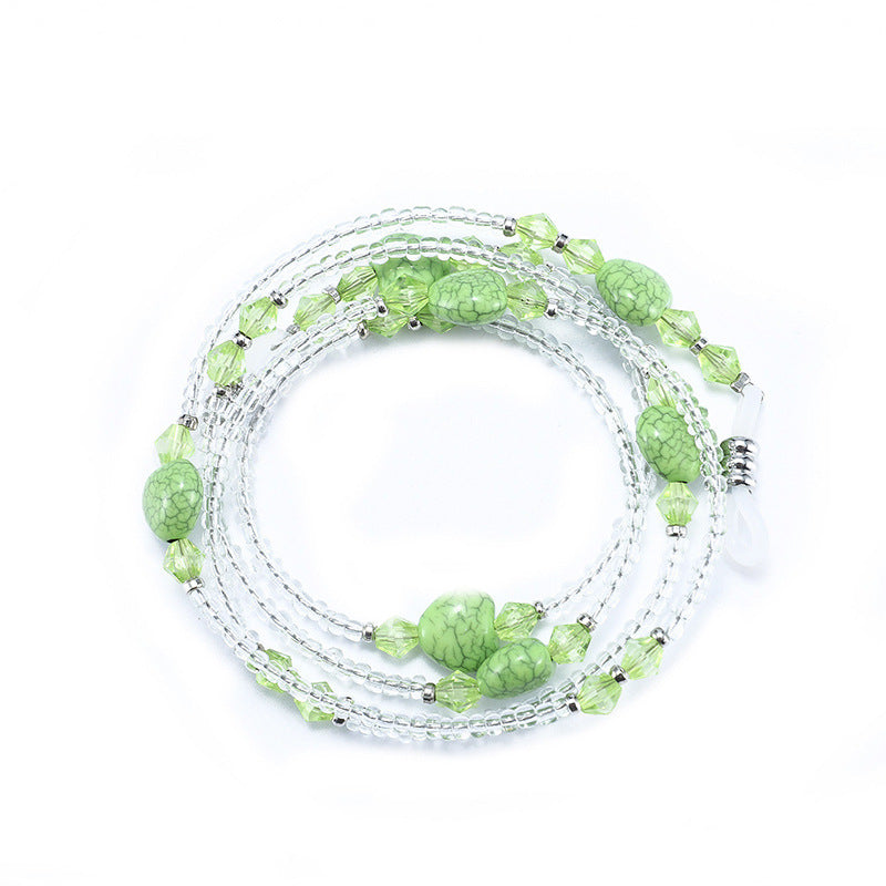 Elegante perlenbesetzte Brillenband Karnz