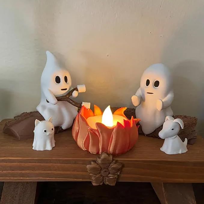Kreatives Ghost Campfire Figuren Set Karnz