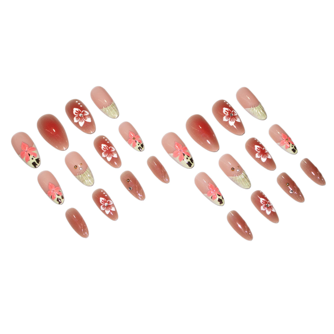 Künstlerisches Florales Acryl-Nagelkunst-Set