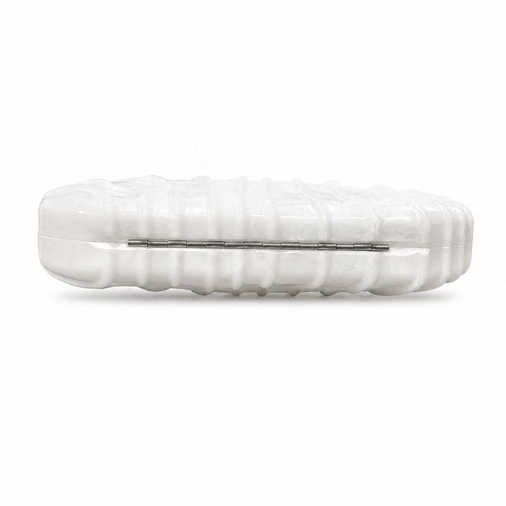 Skulptierte schaleninspirierten Abend-Clutch