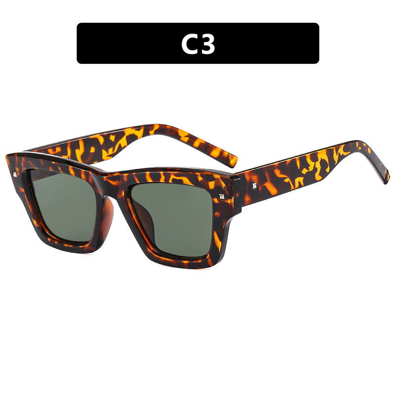 Damen modische rechteckige Brille mit facettenreichem Design Karnz
