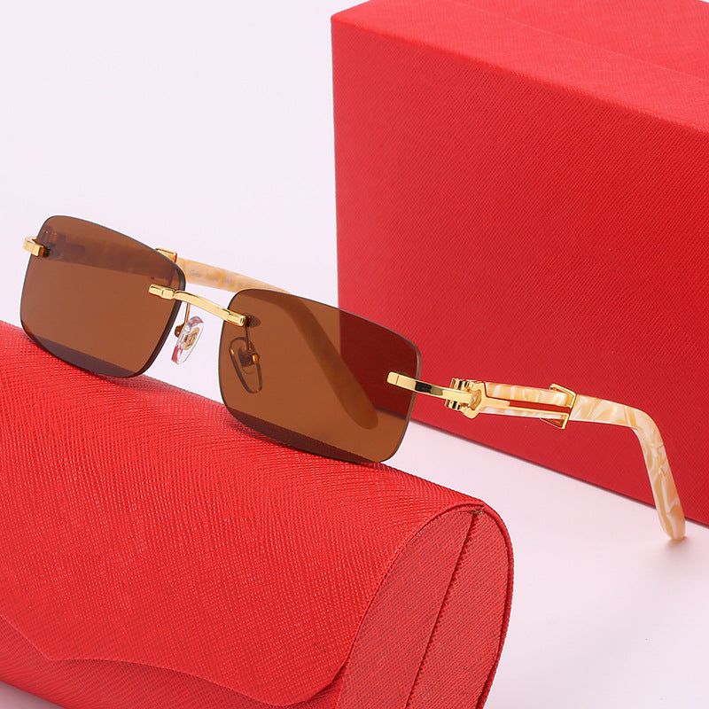 Damen elegante Rechteckige Brille Karnz