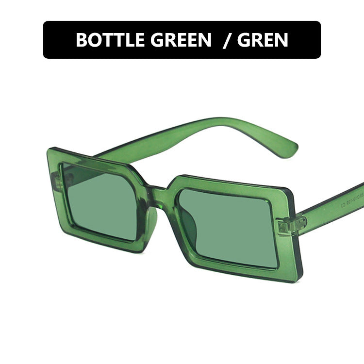 Damen quadratische Sonnenbrille mit modernem, breitem Rahmen und schützendem UV-Filter Karnz