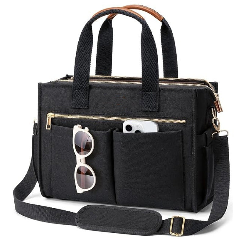 Elegante Handtasche mit Multiplem Fächersystem Karnz