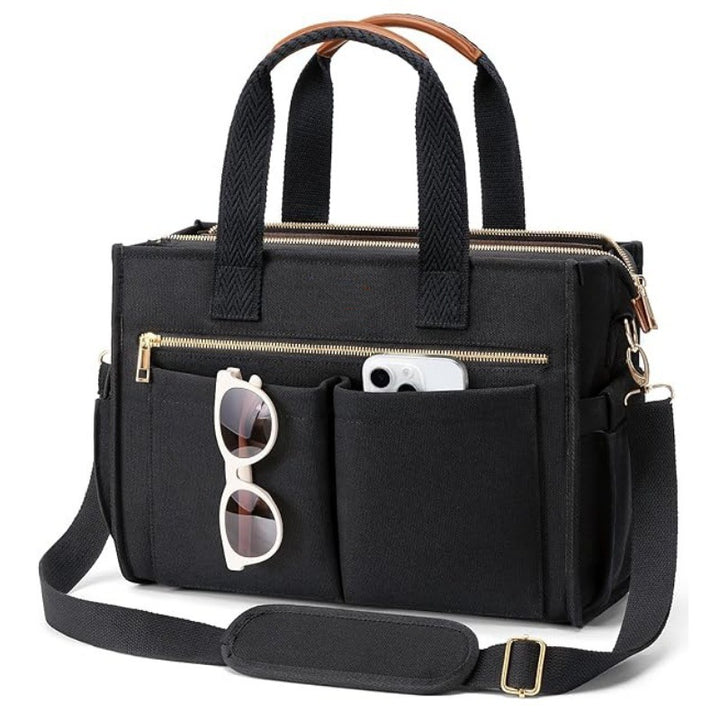 Elegante Handtasche mit Multiplem Fächersystem Karnz