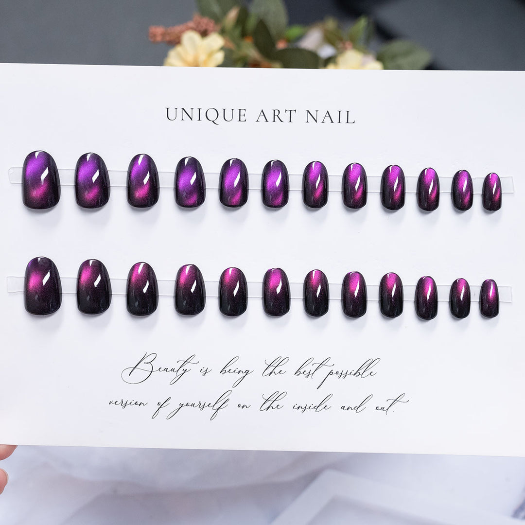 Glänzendes, langanhaltendes Press-On-Nagelset