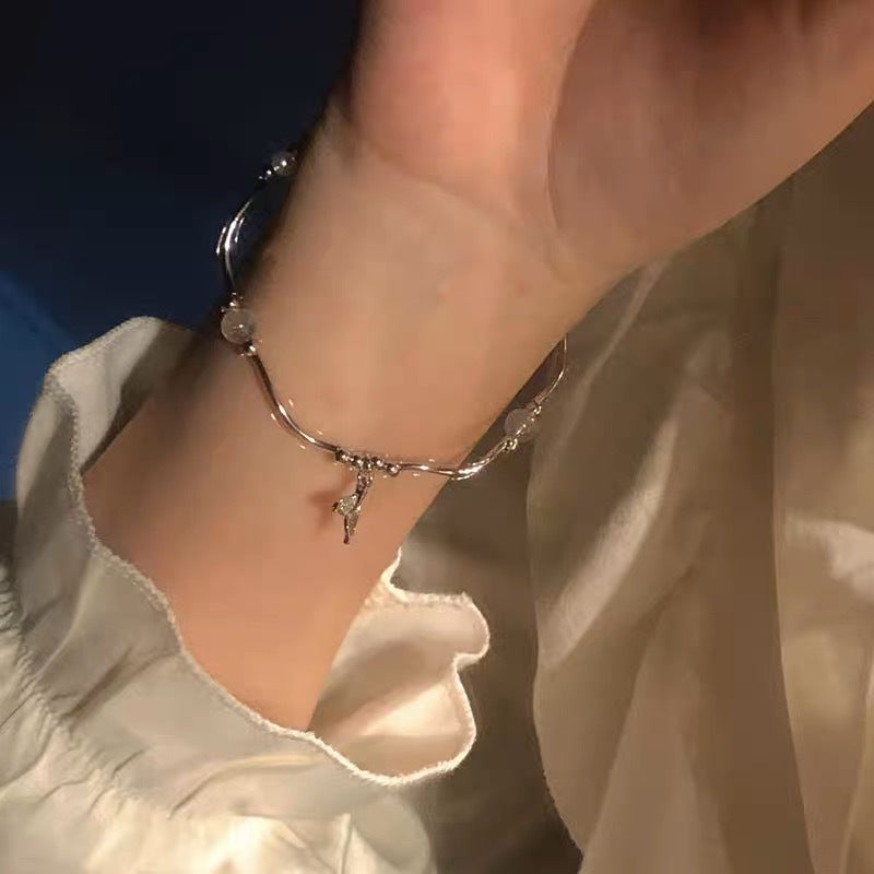 Elegante Silber Fisch Charm Armband Karnz