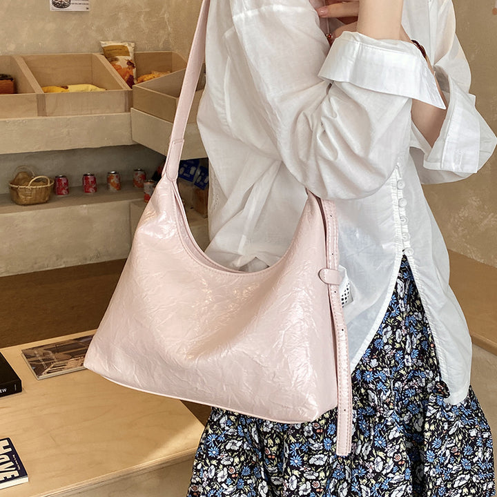 Weiche Leder Minimalistische Hobo-Tasche Karnz