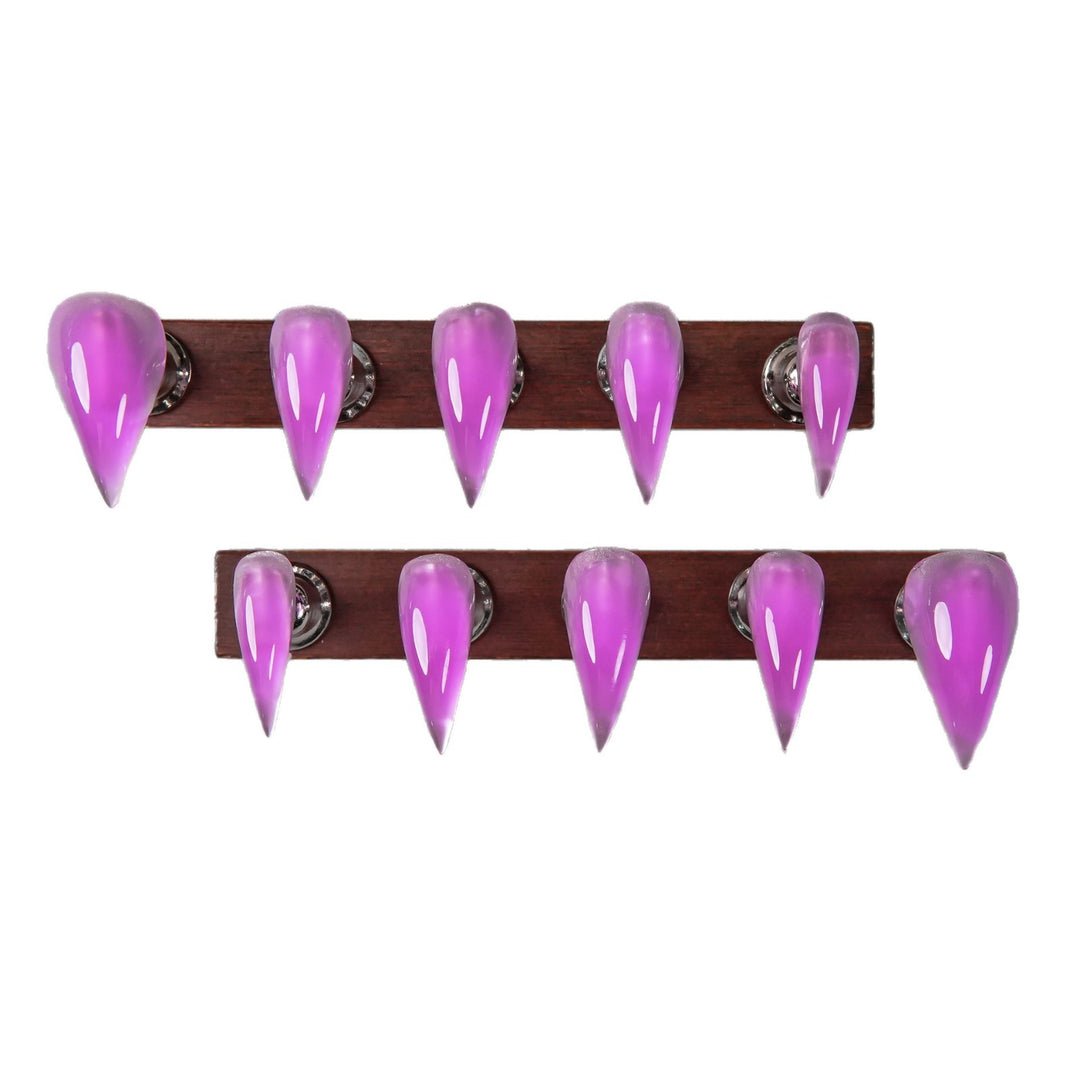 Glänzende Stiletto Druck-Nagelspitzen Set