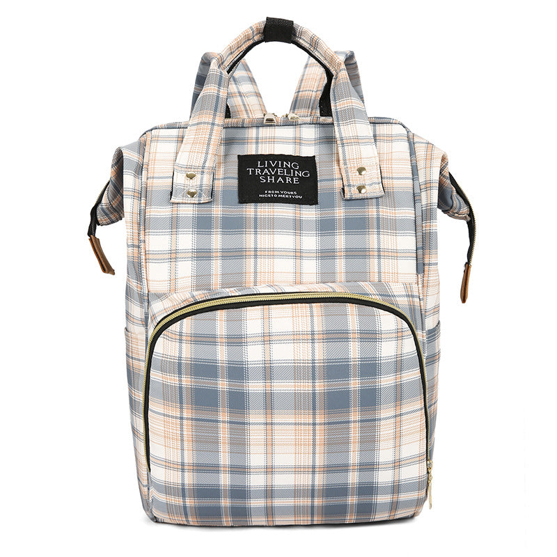 Karierter Muster Reisek backpack Karnz