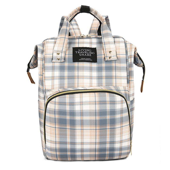 Karierter Muster Reisek backpack Karnz