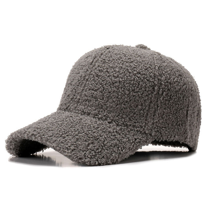 Sherpa Teddy Faux-Shearling Baseballmütze mit geschwungenem Schirm und verstellbarem Rückengurt Karnz