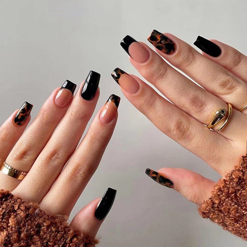 Kunstvolle Stiletto-Nägel mit Leoparden-Design Karnz