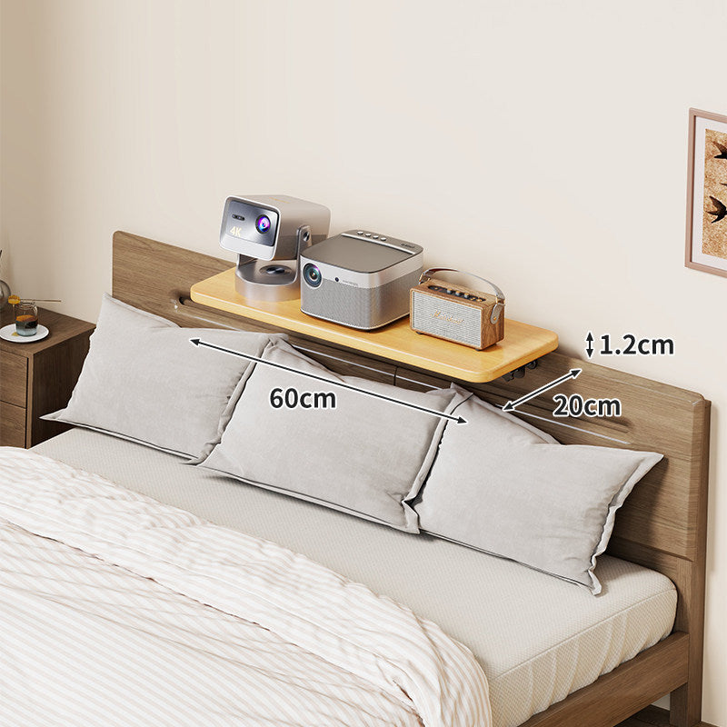 Slim Floating Kopfteil Nachttischregal mit ultra-dünnem Profil und abgerundeten Ecken