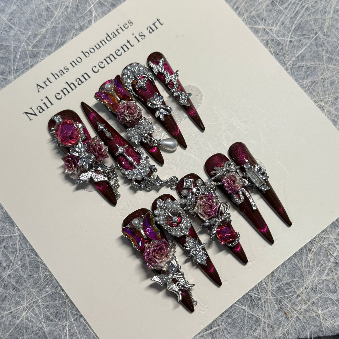 Dekoratives Strass-Nagelkunst-Set