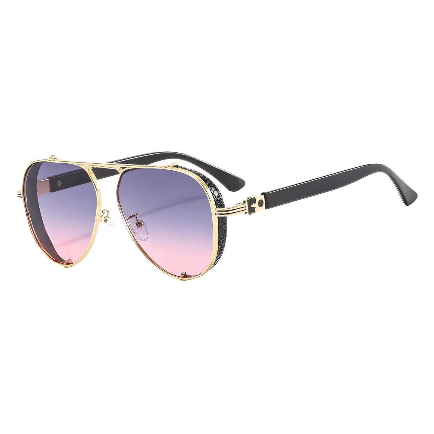 Damen modische Sonnenbrille mit innovativem retro-futuristischem Design Karnz
