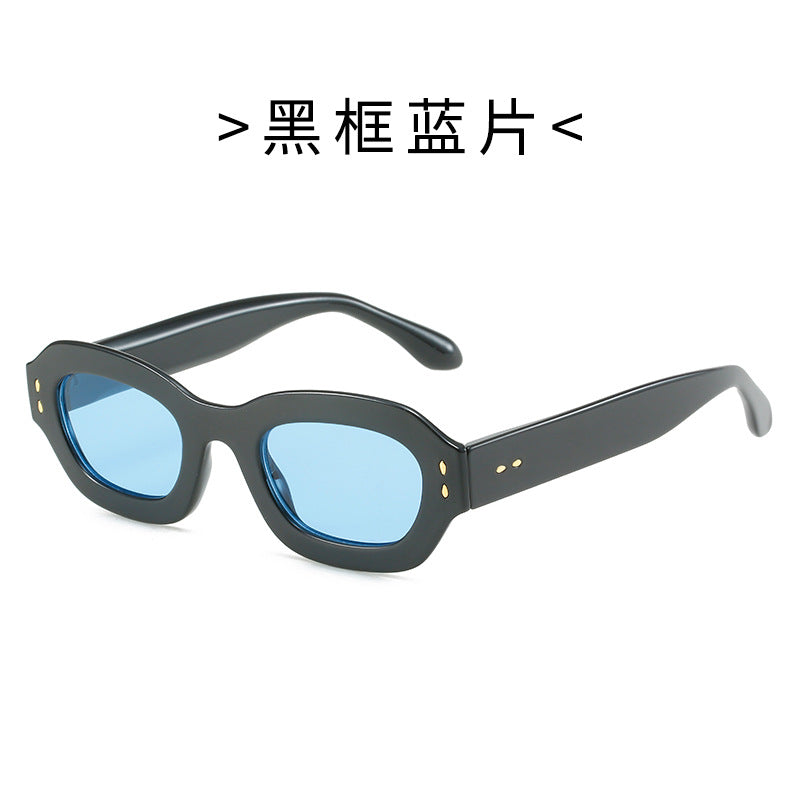 Damen Modische Sonnenbrille im Retro-Stil mit weitem Rahmen Karnz
